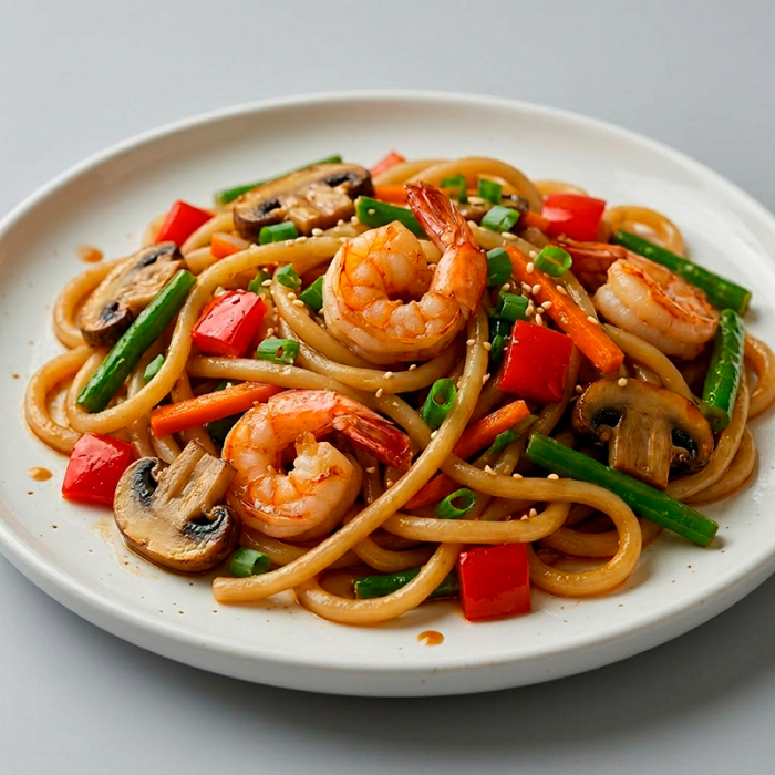 WOK c креветками